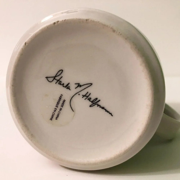 Anthropologie Starla M Halfmann Petal Monogram Letter C Initial Mug - Picture 10 of 12